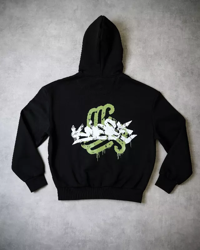 INHALE SUPER HEAVY HOODIE BLACK