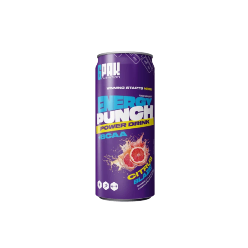 6PAK ENERGY PUNCH POWER DRINK 250 ML. citrus