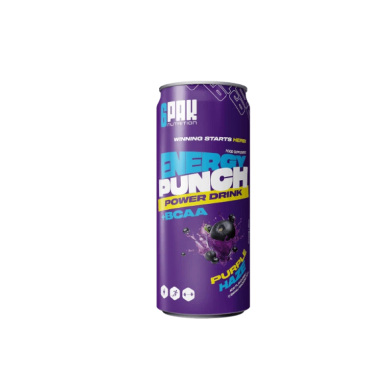 6PAK ENERGY PUNCH POWER DRINK 250 ML. purple