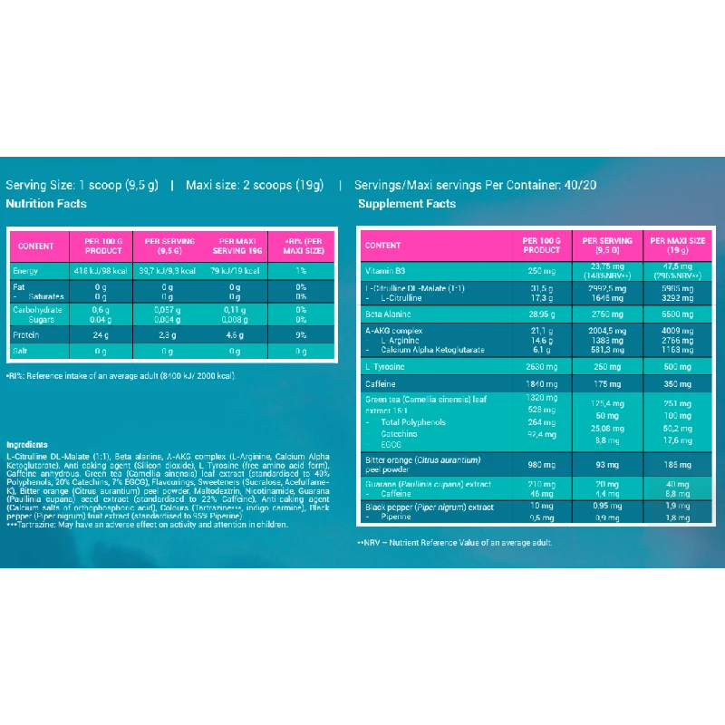 MIAMI VIBES MIAMI PUMP 380 G. nutrition