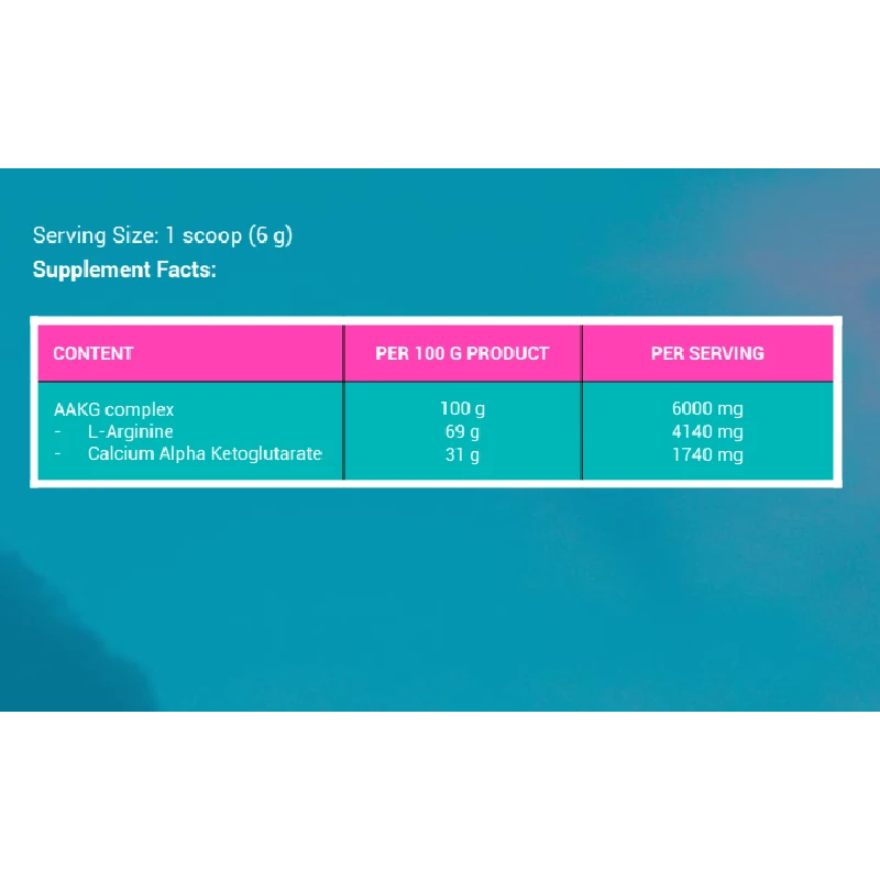 MIAMI VIBES PURE ARGININE POWDER 300 G. NUTRITION