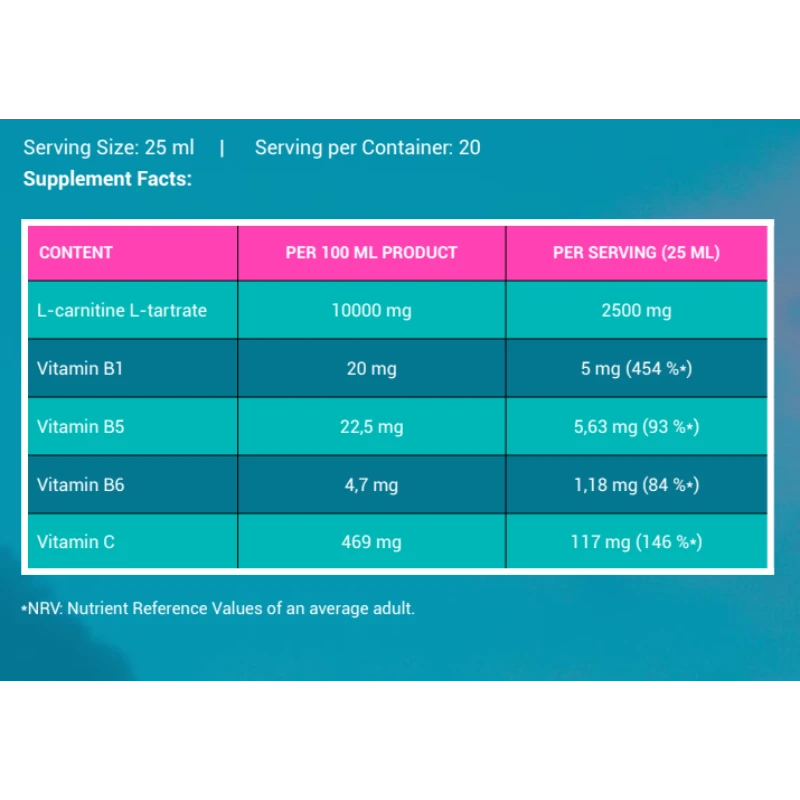 MIAMI VIBES – L-CARNITINE LIQUID 500 ML.