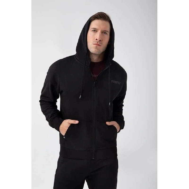 TW BASIC HOODIE ZIP 182 BLACK