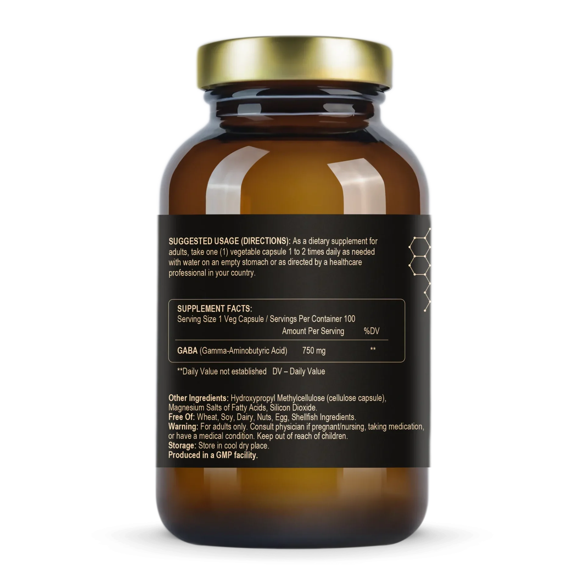 GABA 750 MG 100 VEG KAPS - Image 3